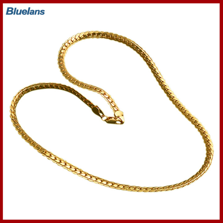 Bluelans®ของขวัญเครื่องประดับจี้ติดโซ่ Unisex แฟชั่นขัดเงาชุบทองสำหรับงานเลี้ยง