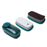 3 In1 Multifunctional Hydraulic Cleaning Brush household cleaning tool shoe cloth dishwashing Removable Sponge brush For Kitchen