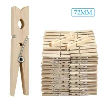 72mm Long Multiufunction Wooden DIY School Wedding Photo Clips Clothes Pegs Craft Decoration Clothespin Clips Pins Tacks