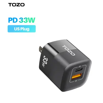 2 Ports Charger Adapter USB-A+PD Type-C 33W Portable Wall Charging Adapter  Travel Office Home US EU for Xiaomi Samsung iPhone 14