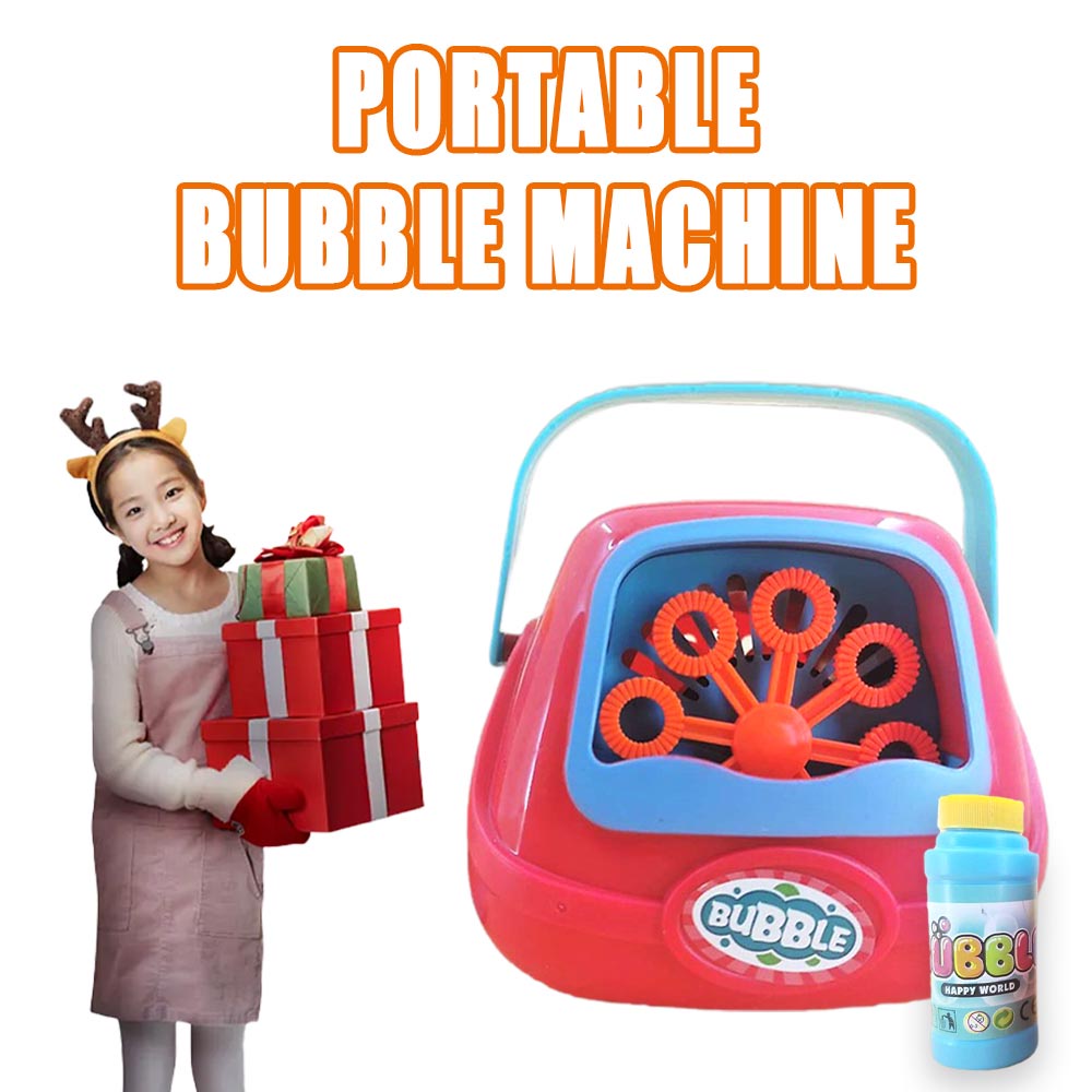 type2 LESHP Portable Automatic Bubble Machine Bubble Blowing Soap Bubbles Over 500 Bubbles Per Minute Bubbles for Outdoor or Indoor Party Bubbles Maker Toy Gift Kids Showin Kids Fun 