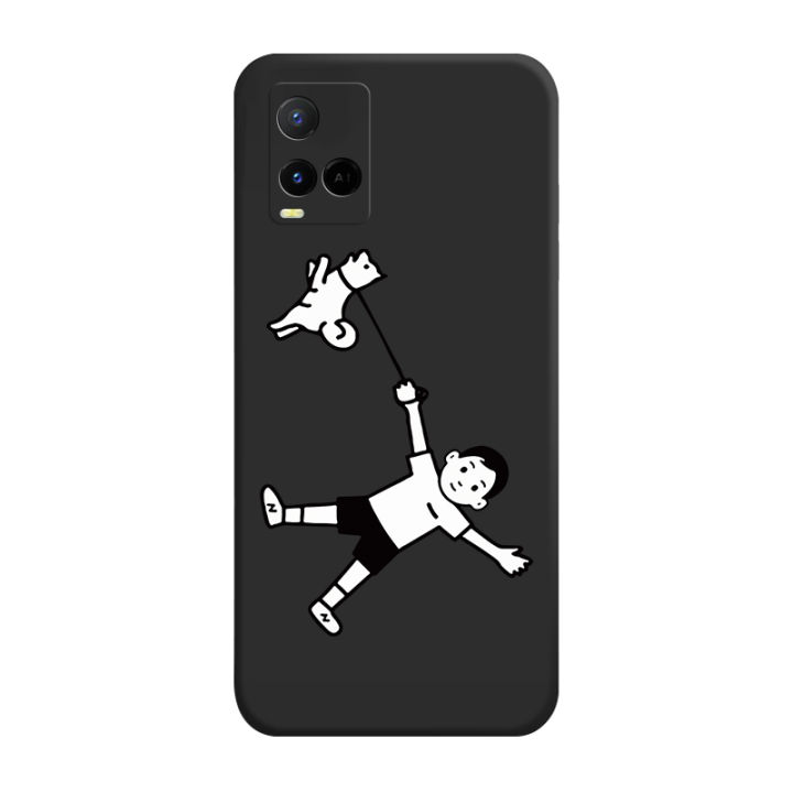 เคส-vivo-y21t-case-การ์ตูนด็อก-เคสกันกระแทกซิลิโคนเหลวแบบเต็มรูปแบบต้นฉบับสี่เหลี่ยมจัตุรัสตัวป้องกันกล้องด้านหลัง