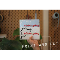 Sticker สติ๊กเกอร์ ลาย Nurburgring งานไดคัท มีหลายสี หลายขนาดให้เลือก สติ๊กเกอร์ติดได้ทุกที่ สติ๊กเกอร์แต่งรถ แต่งมอเตอร์ไซ