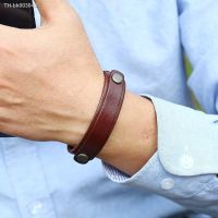 ¤✻♛ Mens Genuine Leather Bracelet Adjustable Belt Buckle Wrap Wristband Bracelets Bangles Male Trendy Jewelry