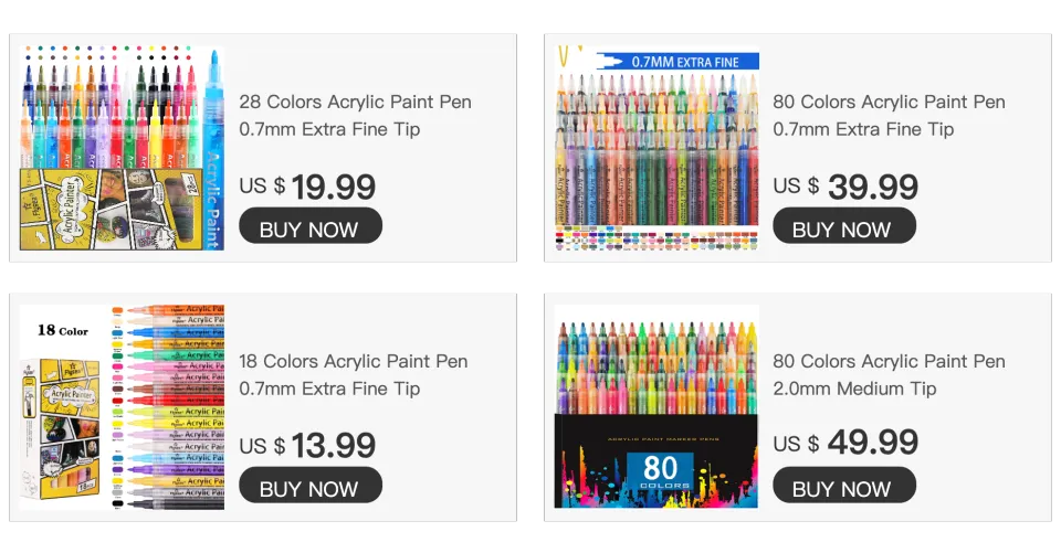 Acrylic Glitter Paint Marker Pens, Ultra Fine Point 0.7Mm - Paint