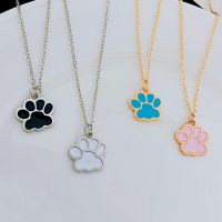 New Fashion Cute Cat Claw Necklace for Girl Creative Hip-hop Colorful Cartoon Girl Necklace Childrens Day Birthday Gift Jewelry