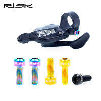 {“: 》 Risk 2ชิ้น M5 * 14สลักเกลียวคันเบรคไทเทเนียมสำหรับ MTB Derailleur คันโยกสกรูยึดมือจับเบรค4สีอะไหล่รถจักรยาน