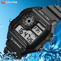 {Miracle Watch Store} PANARS ยี่ห้อผู้ชายกีฬานาฬิกาแฟชั่น Chronos นับถอยหลังบุรุษกันน้ำ LED นาฬิกาดิจิตอลผู้ชายทหารนาฬิกา Relógio Masculino