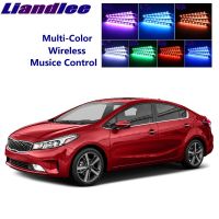 Liandlee ไฟนีออนเปลี่ยนสีภายในฐานรองเท้าของ Atmibient สำหรับ Kia Forte K3 Cerato Shuma Koup