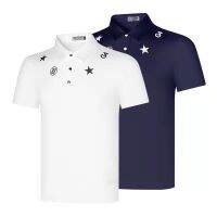 New Golf Mens Short-Sleeved polo Shirt Fashion Breathable Quick-Drying Sweat-Wicking Moisture-Absorbent Outdoor Sports Top