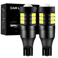 (Premium car)2x T15 W16W 921 912 WY16W 1500LM Mini 1156 P21W P21/5 W 7440 7443หลอดไฟ LED รถไฟเบรคอัตโนมัติย้อนกลับหลอดไฟ R5W R10