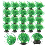 Zecetim 20pcs พิพิธภัณฑ์สัตว์น้ำพืชปลอมสำหรับ Betta Tank Aquatic Water Grass Aquarium Plan