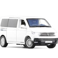 1/32 Van Volkswagen-Multivan รถโลหะผสม T6โมเดลโลหะ Diecast Mpv รถโมเดลเสียงเบาดึงกลับรถของเล่นสำหรับ Children39; S