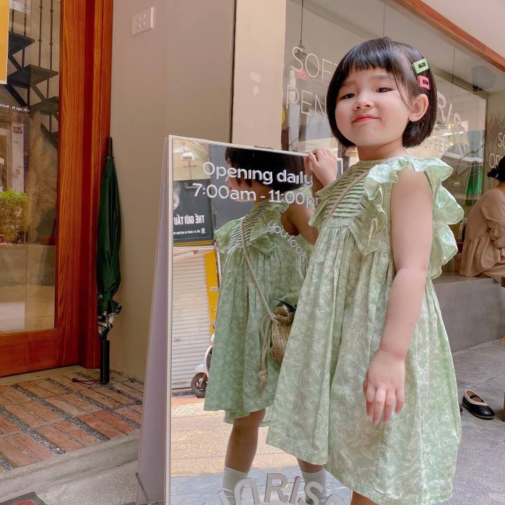 Váy Hoa Baby Doll, Váy Thô Baby Doll Hoa Nhí Cổ V Đáng Yêu - BDHOACOV |  Shopee Việt Nam