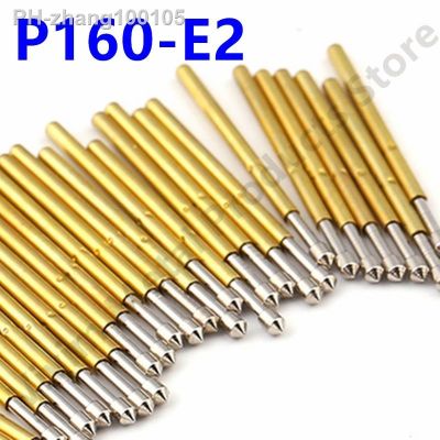 100PCS Spring Test Probe P160-E2 Test Pin P160-E Brass Test Probe Pogo Pin Sleeve Length 24.5mm Pin Head Dia 1.50mm Test Tool