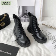 Jzzl bốt Martin bốt đơn nữ mới dễ phối phong cách Anh Quốc phần thân mỏng