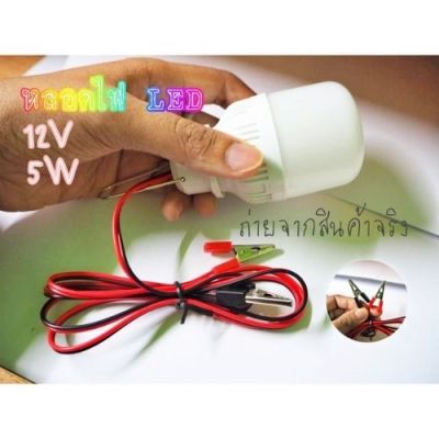 1ชิ้น หลอดเล็ก หลอดไฟคีบแบตเตอรี่สำเร็จรูป 12V 5W หลอดไฟตั้งแคมป์ หลอดไฟแคมป์ปิ้ง ส่งจากไทย สินค้าพร้อมจัดส่ง