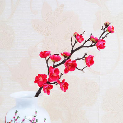 Rayua HONG ✨Hot Sale Artificial Plum Cherry Blossoms Fake Silk Flowers Wedding Home Desk Decoration