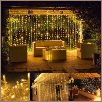 【✲High Quality✲】 xuzichao 3x 1/3x 2/3x 3/6X3M Led Icicle สายไฟม่าน Xmas Party ไฟสายแบบเทพนิยายวันหยุดตกแต่งสวนแต่งงาน