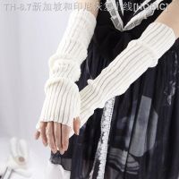 【hot】∏✿♤  Knitted Arm Warmers Fingerless Gloves Gothic Sleeve Y2k Classic Soft Mitten