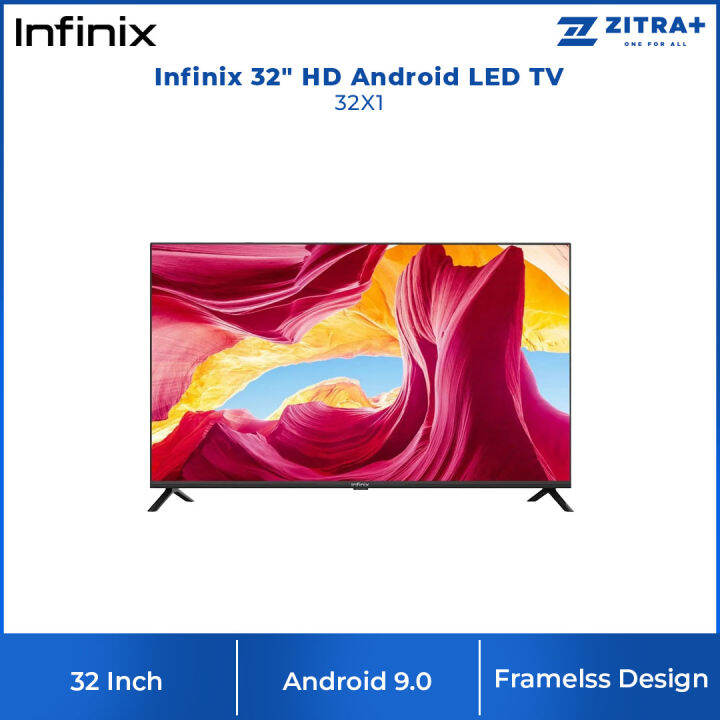 Infinix 32" HD Android LED TV 32X1 Frameless Design Android 9.0