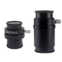 0.3X 0.5X C mount Lens Adapter SZMCTV 1/2 1/3 1X Adapter For Simul Focal Trinocular Stereo Microscope HDMI VGA USB Video Camera