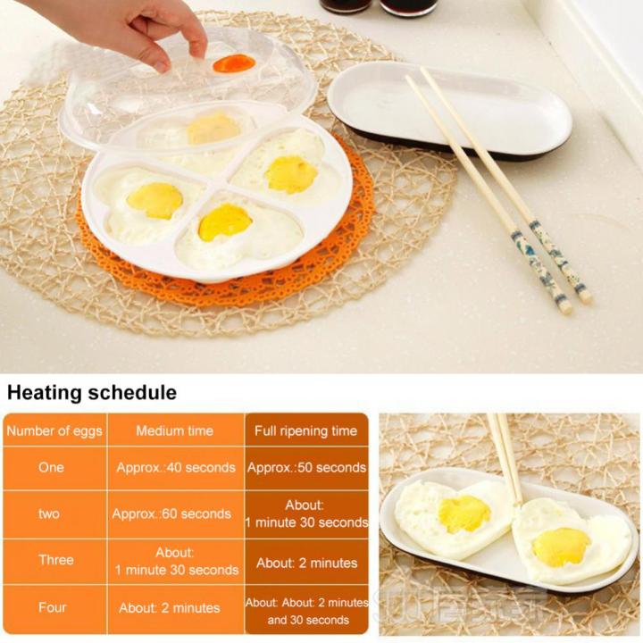แม่พิมพ์ไข่อบเครื่องนึ่งไข่เครื่องต้มไข่เจลสำหรับไมโครเวฟถาดจานไข่ไอน้ำอุปกรณ์ในครัว