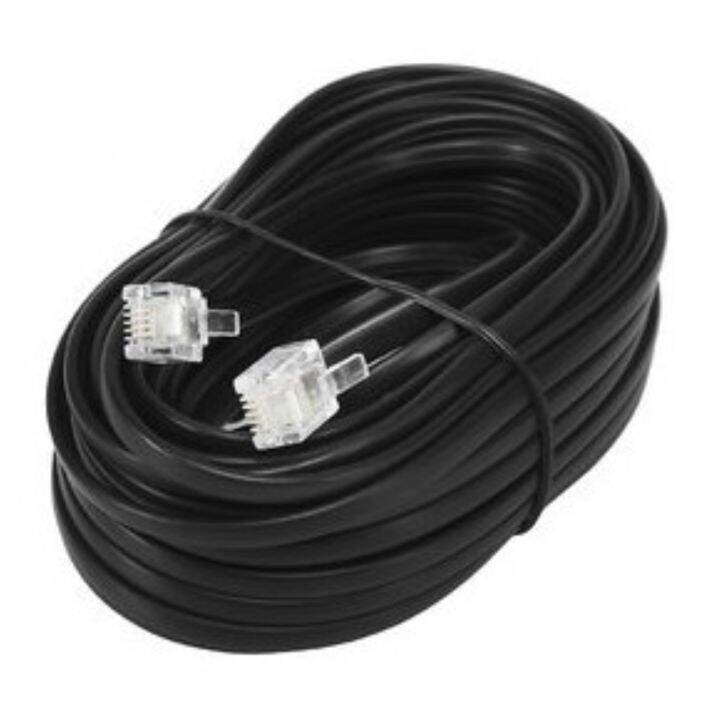 RJ11 Cable Telephone Line Wire 15 Meters (Black) Lazada PH