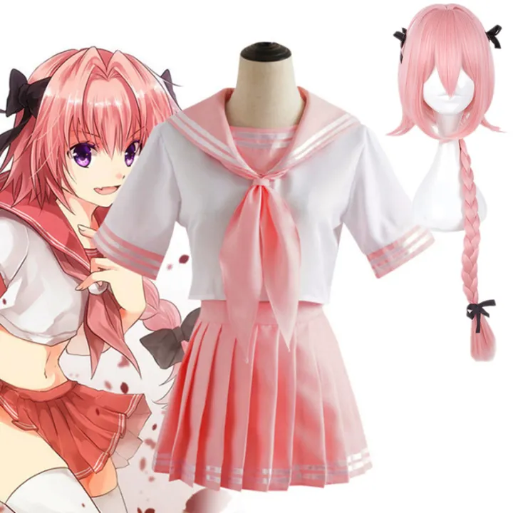 Fate Apocrypha Astolfo Cosplay Costumes Anime Japanese Student School  Sailor Uniform Woman Halloween Carnival Dress Maid Outfit. | Lazada PH