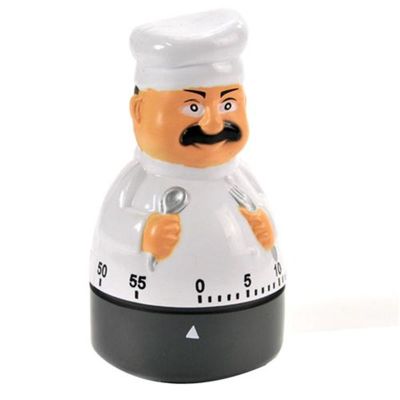 RLJLIVES Kitchen Knife Fork Chef Timer Dial Alarm Plastic Clock Electronic Cooking Kitchen Timer