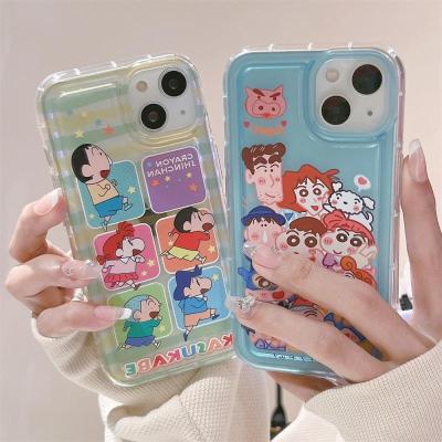 เคสโทรศัพท์การ์ตูน Crayon Shin Chan Cute Fit สำหรับ Iphone 14 Promax Apple 13 Case 12 กรณีป้องกัน 11 ป้องกันการตก