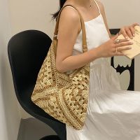 Uniqlo New Fashion version Shoulder bag fashionable woven bag 2023 new style trendy INS underarm bag casual bag personalized straw summer womens bag