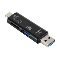 5 In 1 USB 3.0 Type C/usb/micro USB SD TF เครื่องอ่านการ์ดหน่วยความจำ OTG Adapter Connector เครื่องอ่านการ์ดหน่วยความจำความเร็วสูง