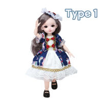 New 16 12 Inch 31cm Bjd Doll 23 Joints Lolita Clothes Big Eyes Plastic Toys Musical Doll Girls Childrens Fashion Birthday Gift