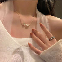 （HOT)Vintage Tulips Flower Necklace for Women Luxury Chain Clavicle Anniversary Gift Jewelry Collar Bijoux Femme Pendants Necklaces