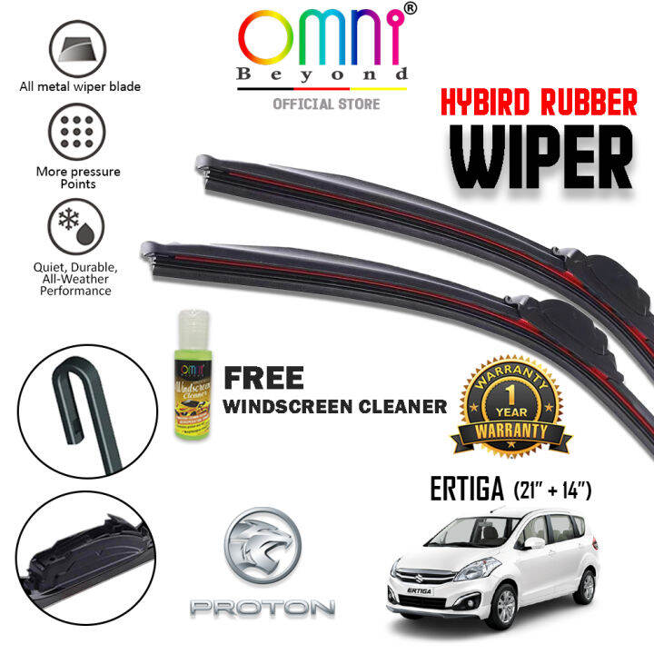 Proton ERTIGA 2016 Present Omni Beyond HYBIRD Rubber Wiper Blade (1