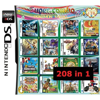 ตลับเกมส์208 In 1 Nintendo Ds Nds Ndsl Ndsi 2ds 3 Ds เครื่องเล่นเกม