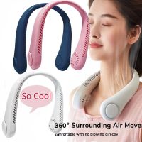 Neck USB Rechargeable FAN MINI Electric Ventilador Silent Neckband Wearable Cooling for