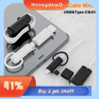 HONEYDEWD 3Pcs/Set อุปกรณ์เสริมเสริม ที่ม้วนเก็บสาย เคสคลุม ซิลิโคนทำจากซิลิโคน สายชาร์จข้อมูล ที่ป้องกันป้องกัน ตัวป้องกันสายเคเบิล