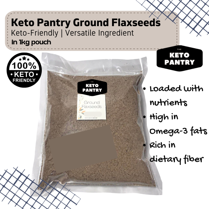 Keto Pantry Ground Flaxseeds 1 kilogram 1 kilo 1kg Flaxseed Meal Lazada PH