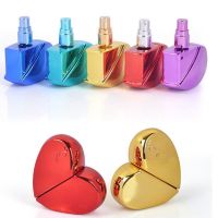 25ml Heart Shaped Refillable Spray Perfume Bottle Thick Glass Pump Woman Parfum Atomizer Travel Empty Cosmetic Containers Travel Size Bottles Containe