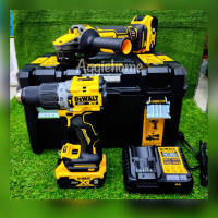 DEWALT SET ชุดสว่านกระแทก+เครื่องเจียร ไร้สาย 20V.รุ่น DCK2216P2T-B1(DCD805+DCG409) มอเตอร์ Brushless สว่าน