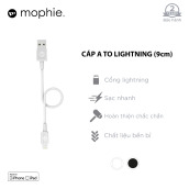 Cáp Lightning Mophie 9cm - Đầu lightning đạt chuẩn MFI