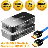 2020 Navceker HDR 2.0 HDMI Switch รองรับ HDCP 2.2 &amp; IR Remote 1X4 Mini HDMI Switch Switcher 18Gbps HDMI Switch 2.0 HUB Box