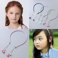 Girls Retro Tassel Fake Earrings Hoop Hair Band