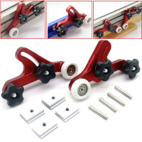 Feather Loc Board พร้อมสกรูรูปตัว T และ Slotted Nuts Table Saw Feeding Safety Propelling Auxiliary Tool Roller Feeder Table