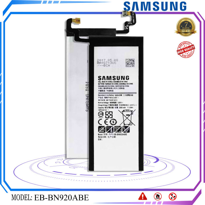 แบตเตอรี่-สำหรับรุ่น-samsung-galaxy-note-5-model-eb-bn920abe-3000mah-high-quality-มีประกัน-6-เดือน