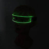 [ Star Fun]Luminous LED แว่นตา Dance Party Props Neon Goggle ตกแต่ง EL Wire แว่นตาสำหรับ Rave Muscle Festival