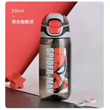 Spider-Man Water Bottle 500ml Leakproof with Straw