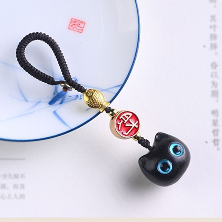 flixue-พวงกุญแจแมวให้โชคแฟชั่นลายการ์ตูนน่ารัก-พวงกุญแจรถสายชาร์จมือถือน่ารักพวงกุญแจไม้แขวนกระเป๋าพวงกุญแจสไตล์จีน